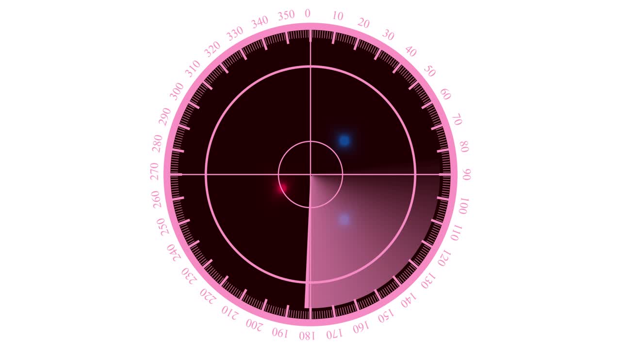 concepto de pantalla de radar. escáner de radar búsqueda de aviones y barcos enemigos. vista en 3d de escaneo de radar con resolución de 4k.