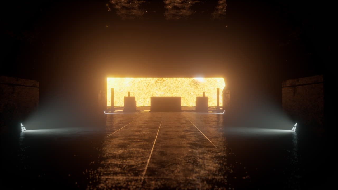 큰 태양 별 근처의 우주선의 내부