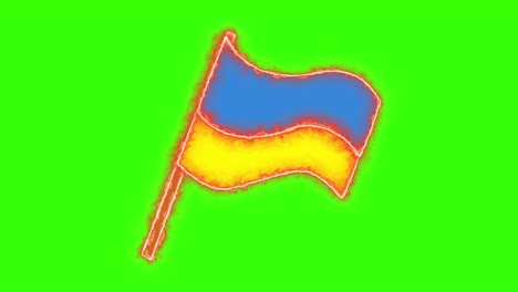 animation of ukrainian flag