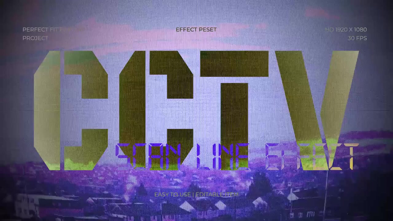Sovrapposizione effetto telecamera di sorveglianza CCTV su paesaggio suburbano