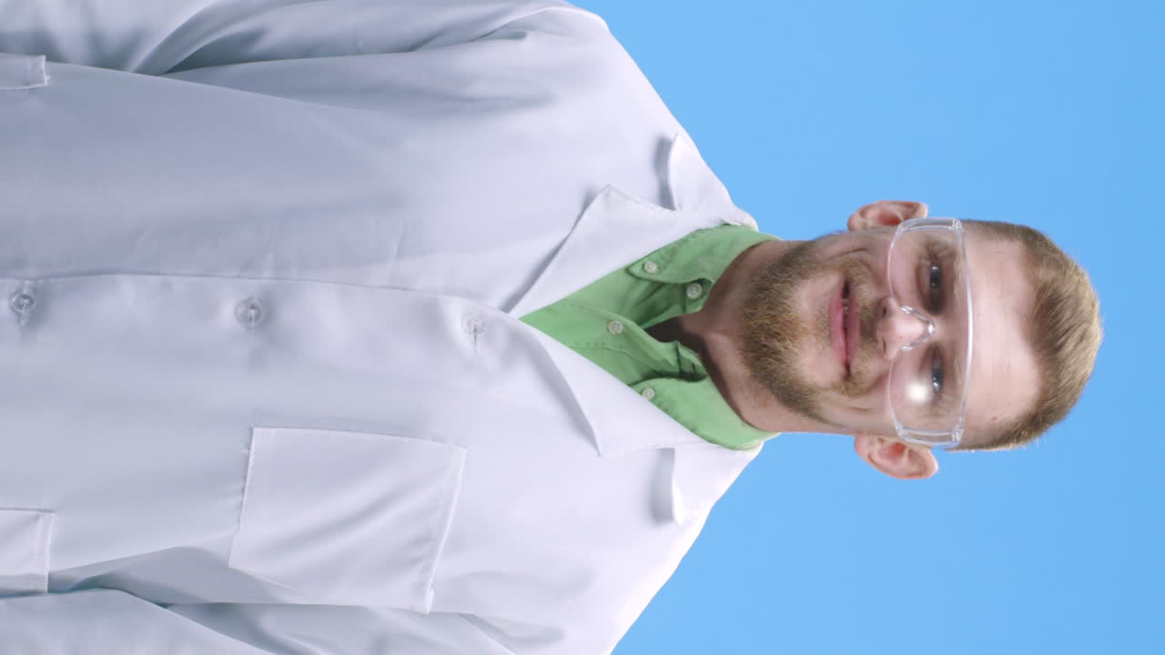 Smiling Scientist in Lab Coat