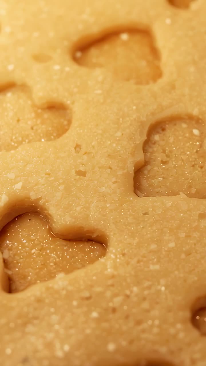 Vertical video: Panning camera showing cookie close-up, highlighting texture, jam, sugar crystals
