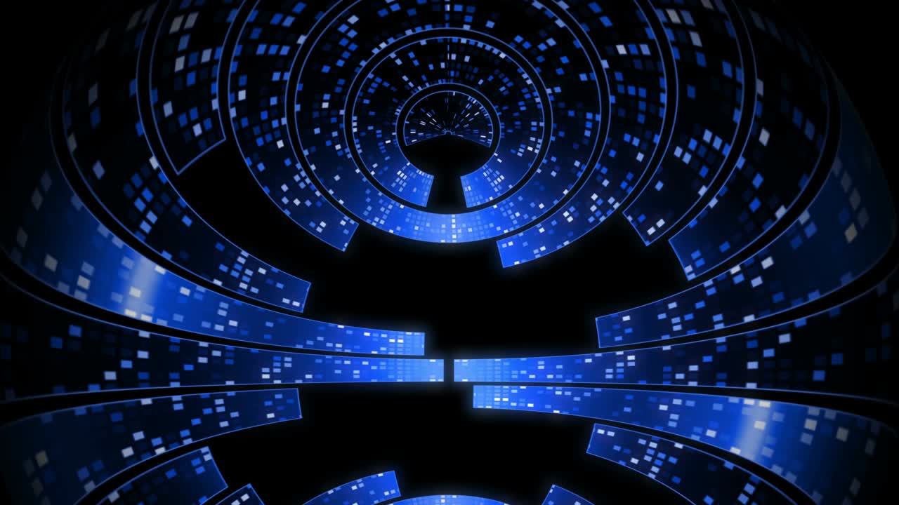 Equalizer band dome. Spherical abstract animation. Fish-eye lens distortion.