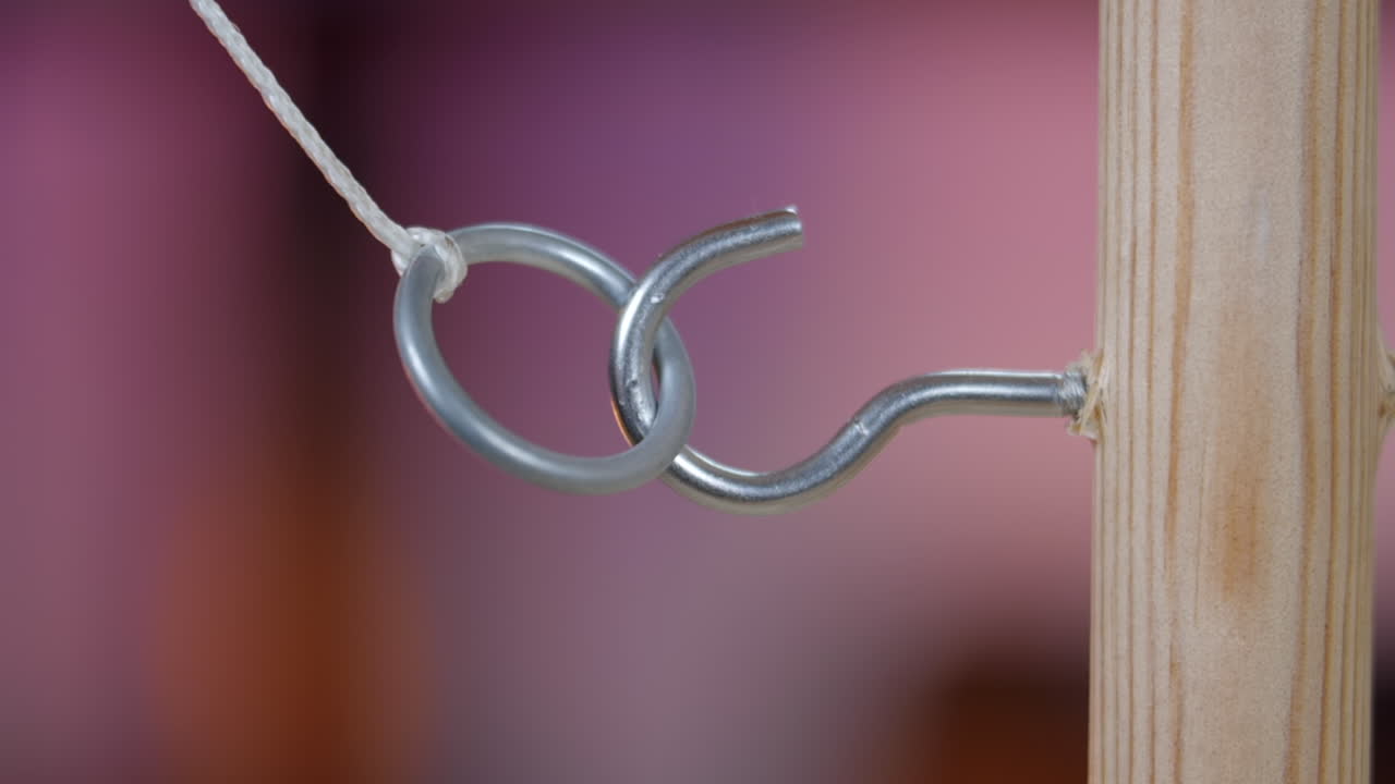 успех в игре "бросок кольца" в макросъемке крупным планом