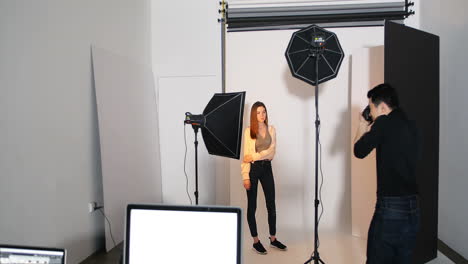 female model posing for a photo shoot