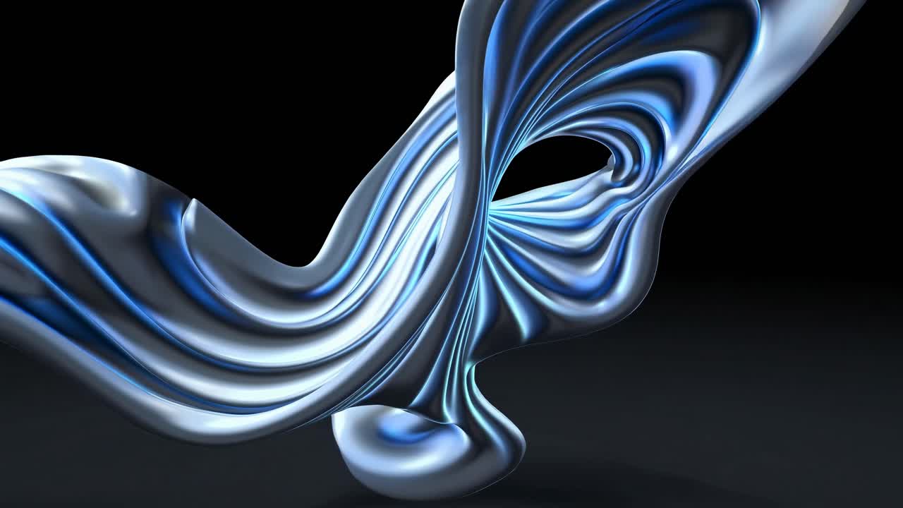 Abstract 3D Metal Fluid Forms