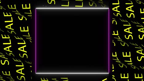 animación de video de líneas de neón magenta brillantes. venta de neón, luces coloridas animadas, venta de neon. copia vertical del espacio de venta de banner. plantilla para la red social. diseño minimalista. animación 4k.