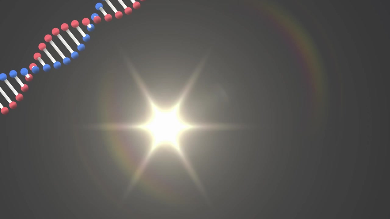 검은색 배경 위로 별과 눈이 애니메이션으로 움직이는 모습.