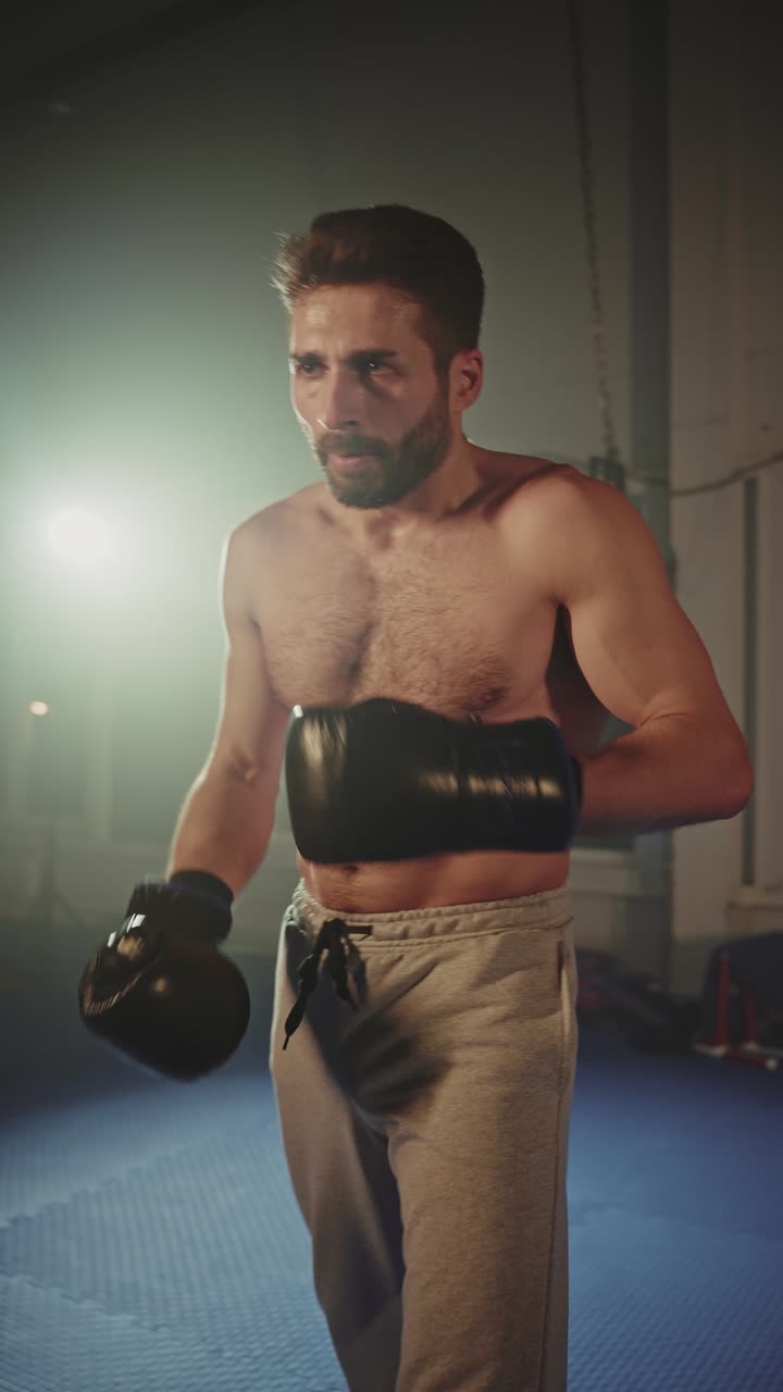 Man Boxing Training Session