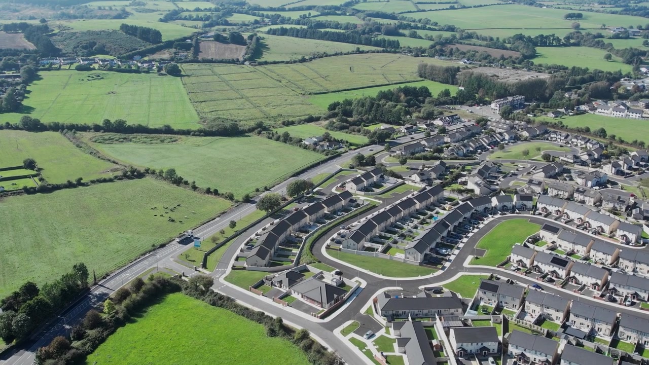 Kilmeaden Village Ireland proposed site of Data centre strongly opposed by locals and villagers in this rural community proposed sit-in farmlands left above village