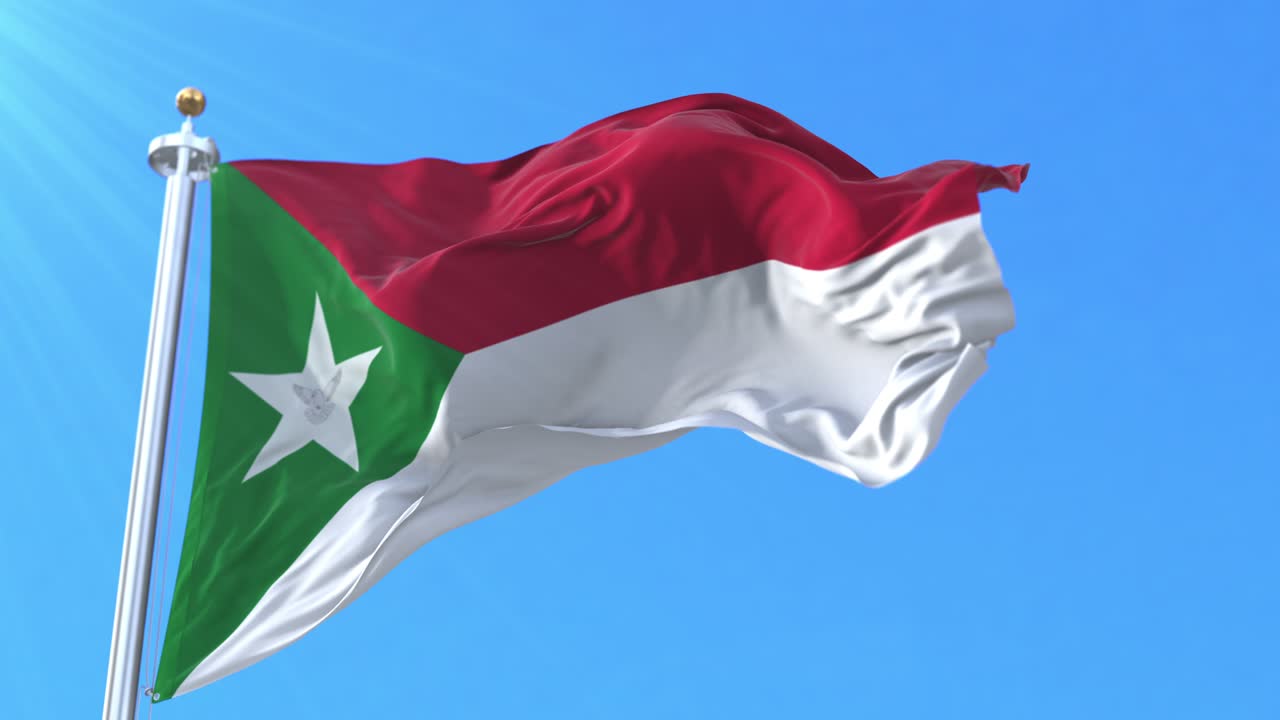 bandera del estado de trujillo, venezuela. bucle