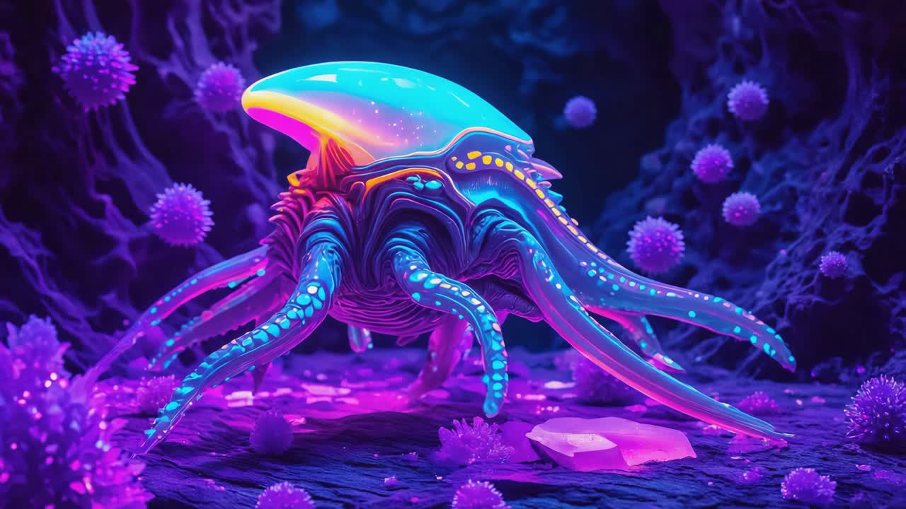Alien Creature in a Sci-Fi Setting