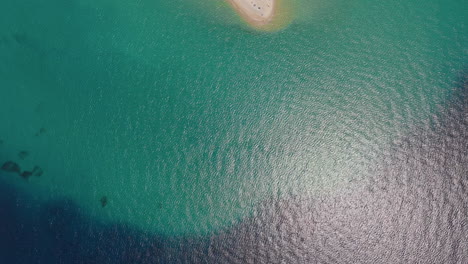 aerial view of a beautiful beach and island