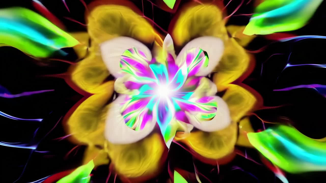 Motivi floreali astratti luminosi e vibranti