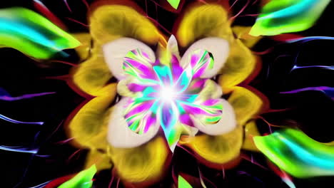 vibrant abstract glowing floral designs