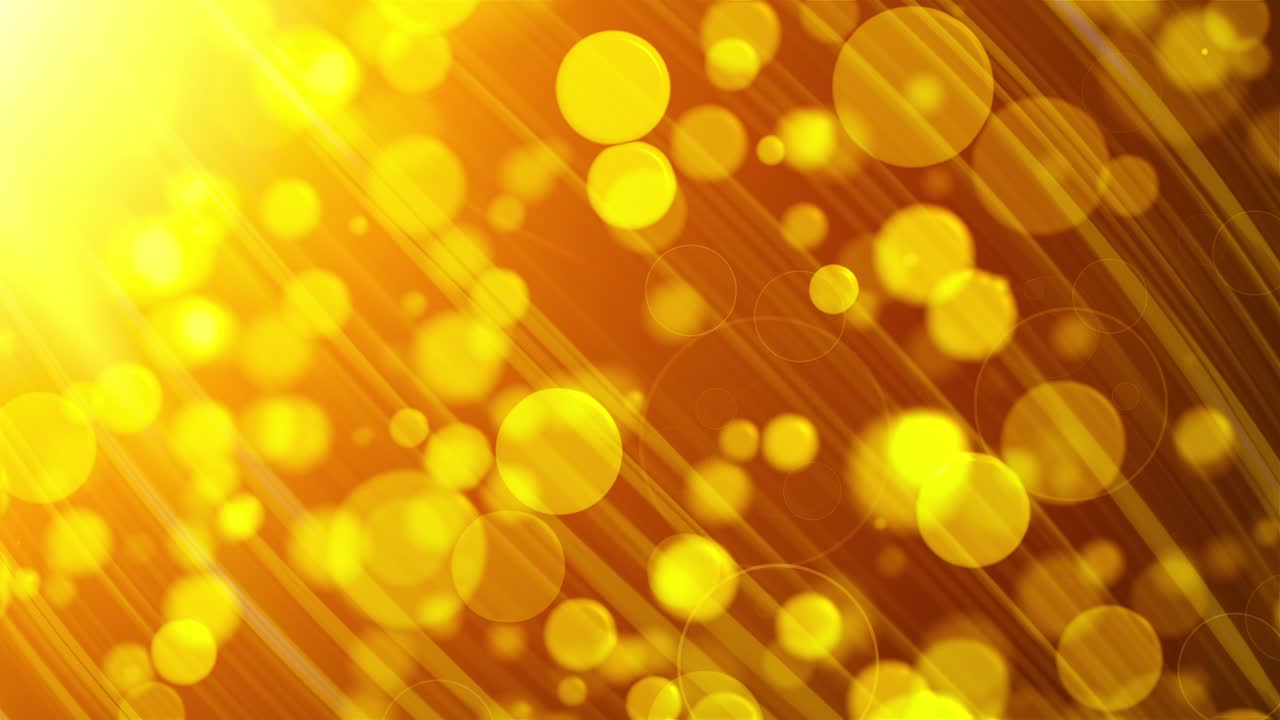 많은 금 투명한 입자와 불빛을 가진 추상적인 배경 컴퓨터 생성 3d 렌더링