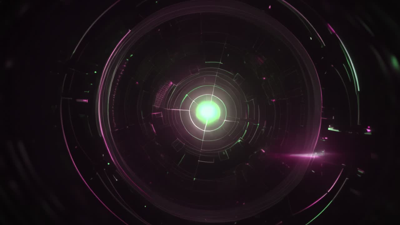 Abstract Futuristic Technology Tunnel