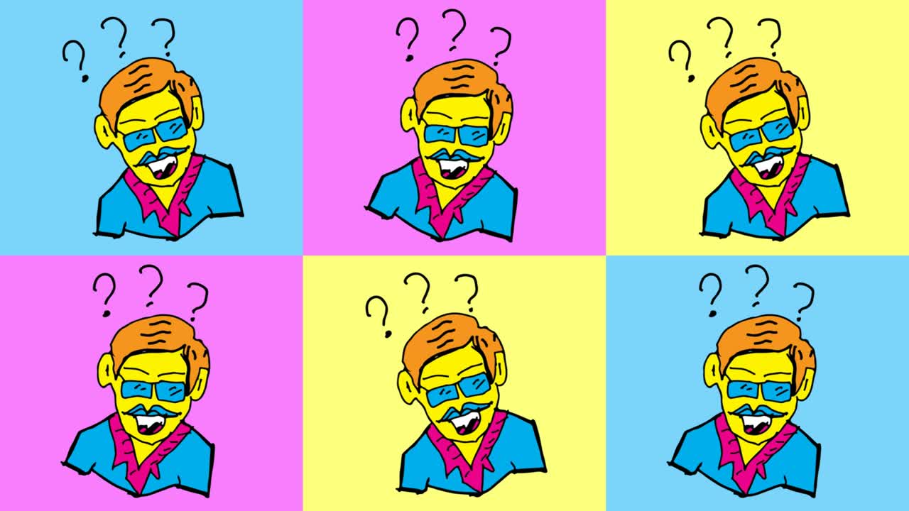 kids drawing pop art seamless background with theme of senile people