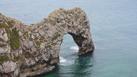 high angle shot of durdle door in england