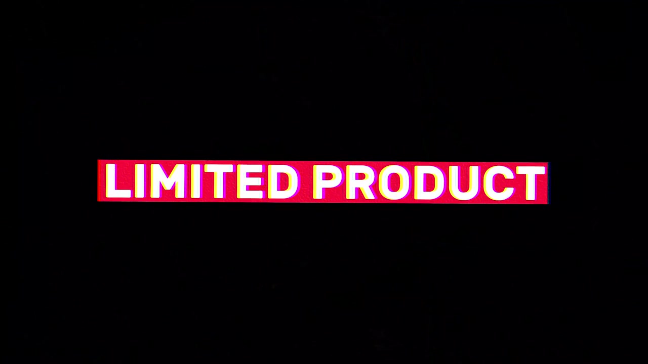Limited Product Text with Glitch Effect