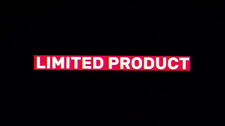 Limited Product Text with Glitch Effect