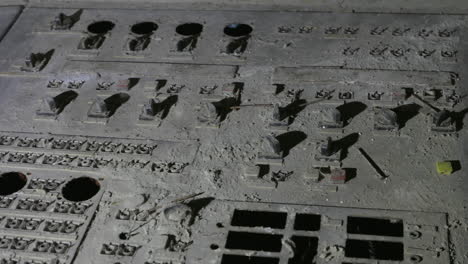 decaying control panels inside the abandoned chernobyl nuclear power plant in ukraine. close-up shot