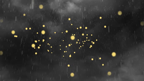 animation of yellow spots over storm