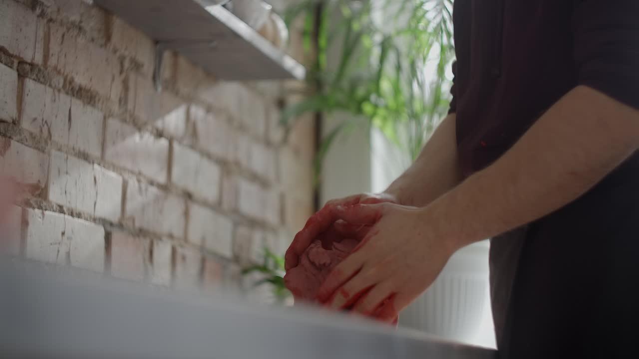 생고기를 준비하는 것