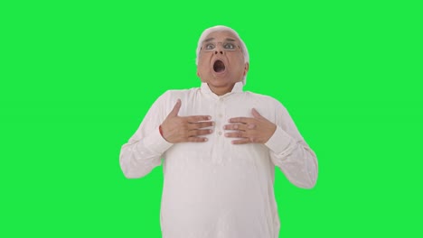 Sick-Indian-old-man-having-an-Asthma-attack-Green-screen