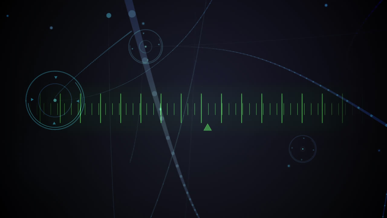 Animation of network of connections with icons over lines