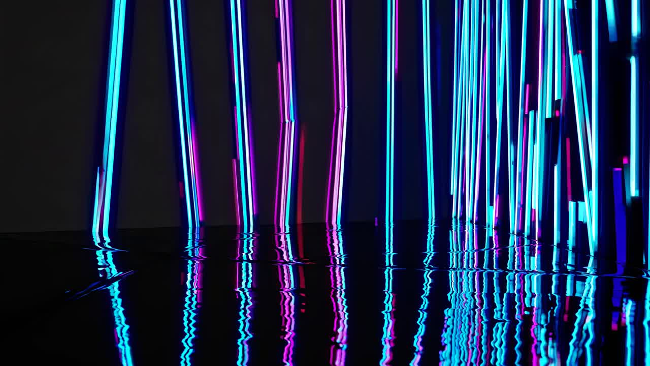 instalación de luz de neón abstracta