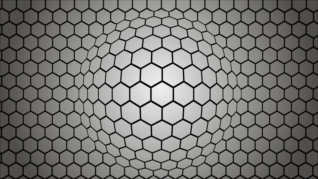 шестиугольный абстрактный научный микроскоп в стиле современного движения фоновой петли