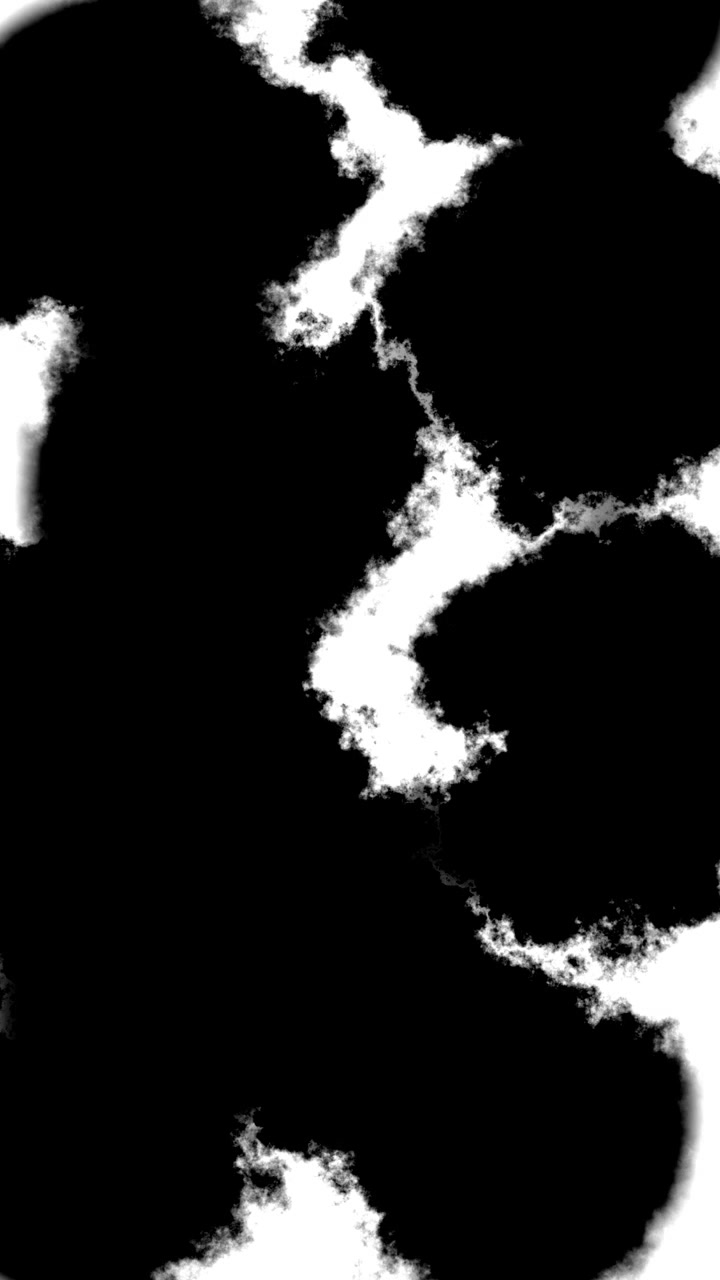 Inchiostro nero astratto che si diffonde su sfondo bianco