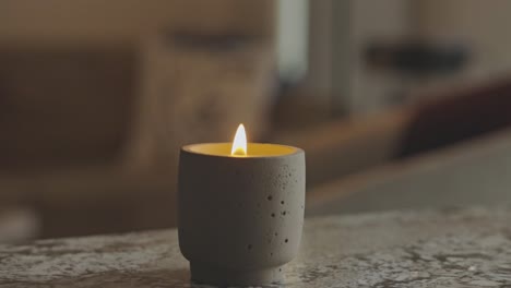 candlelight inside the house with blurred background