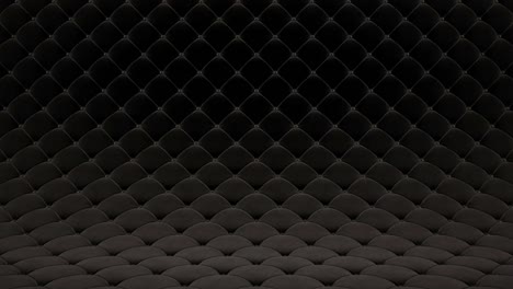 3d motion animation of black quilted velvet surface with black leather straps. realistic animation of high quality. looped video.