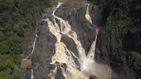 top down shot of barron falls, cairns, australia