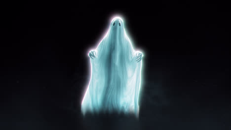espeluznante halloween embrujado circuito de animación fantasma con el canal alfa resolución 4k