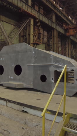 heavy industry: large metal structure manufacturing in a factory