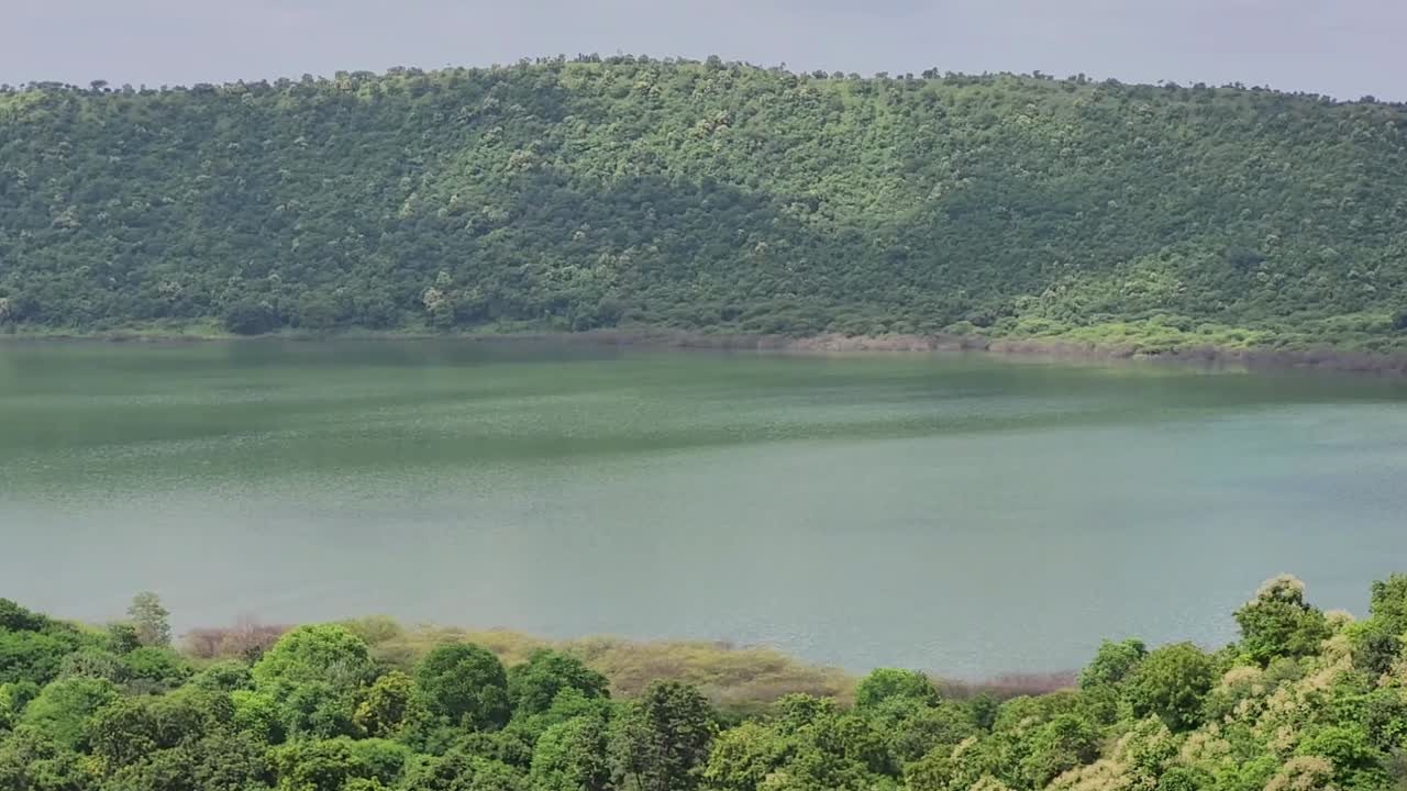 Lonar crater panaromic shot created from a meteor, Lonar, Maharashtra