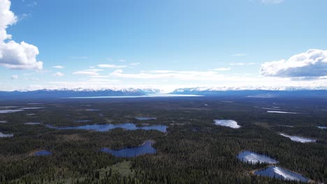 4k, 24fps aerial video captured of the beautiful landscape surrounding glenallen, alaska