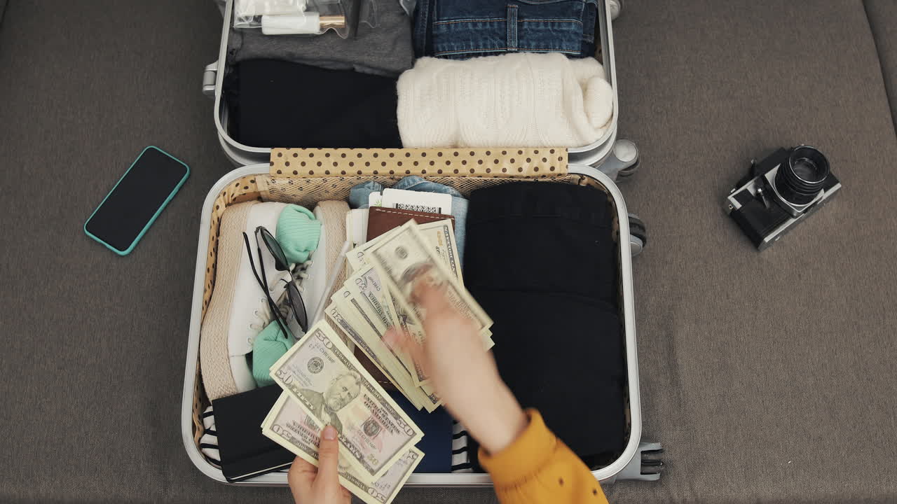 Packing a suitcase for travel