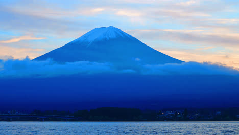 time lapse of beautiful landscape of fuji moutain in japan