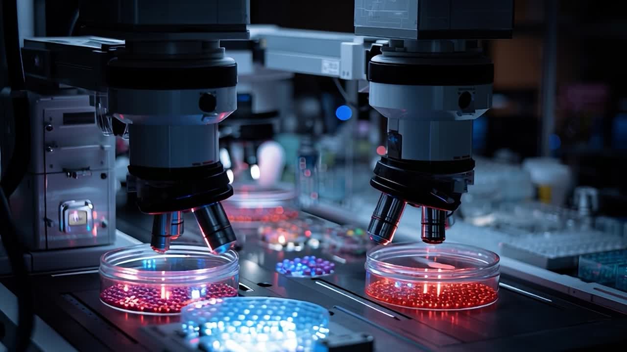 Advanced laboratory examination of samples under bright microscopes