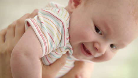 happy baby face. beautiful infant portrait. close up of little child