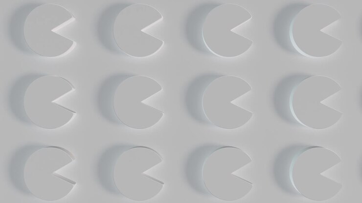 Sfondo bianco astratto con cerchi, loop continuo