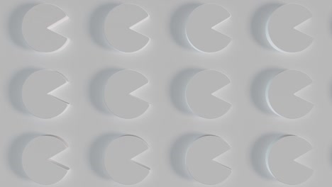 círculos de fondo blanco abstractos bucle sin costuras