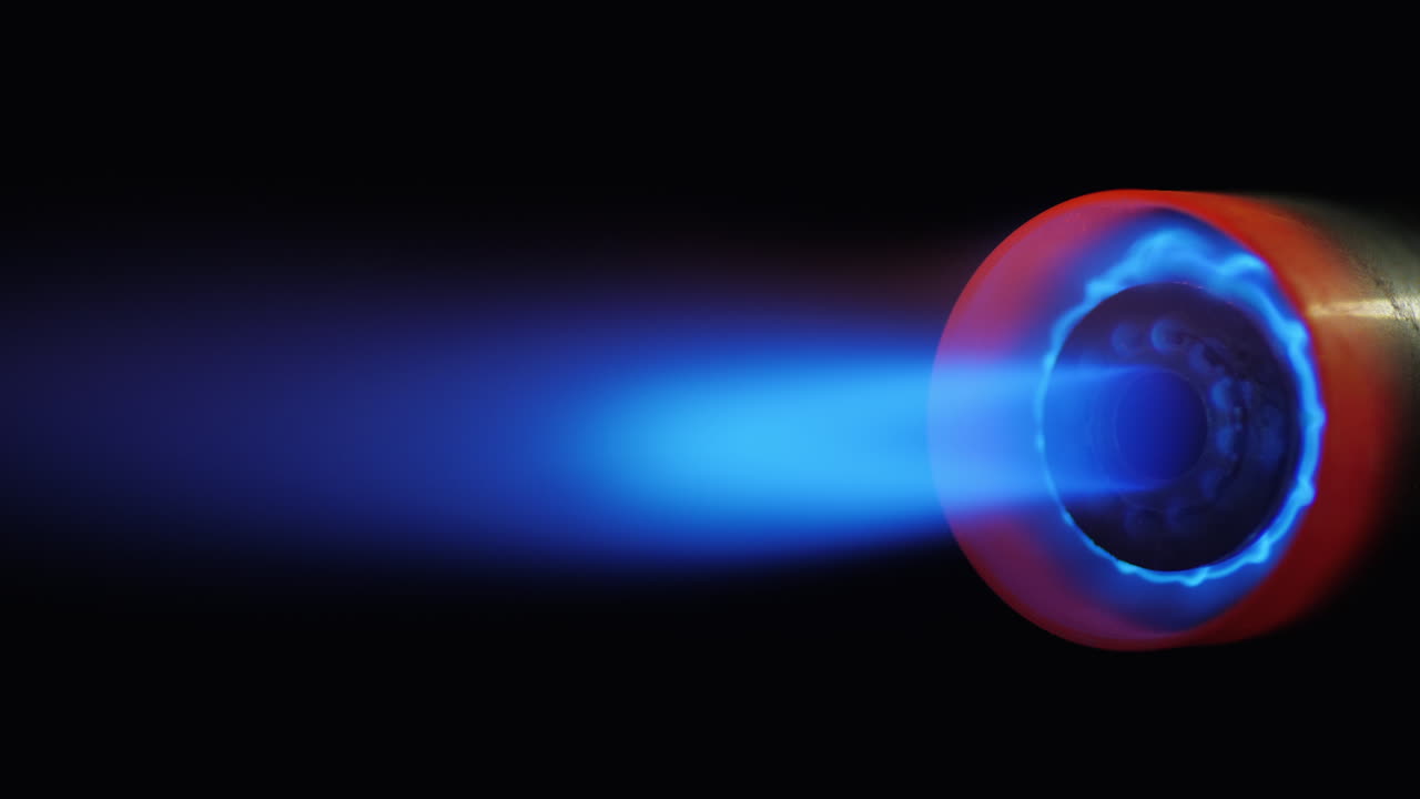 휴대용 가스 버너의 불꽃