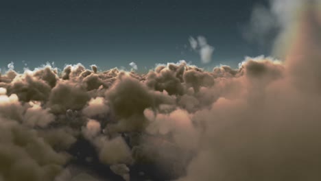 nubes de humo en un cielo oscuro