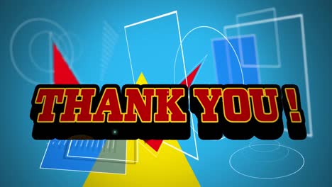 Animation-of-thank-you-text-over-abstract-shapes-on-blue-background