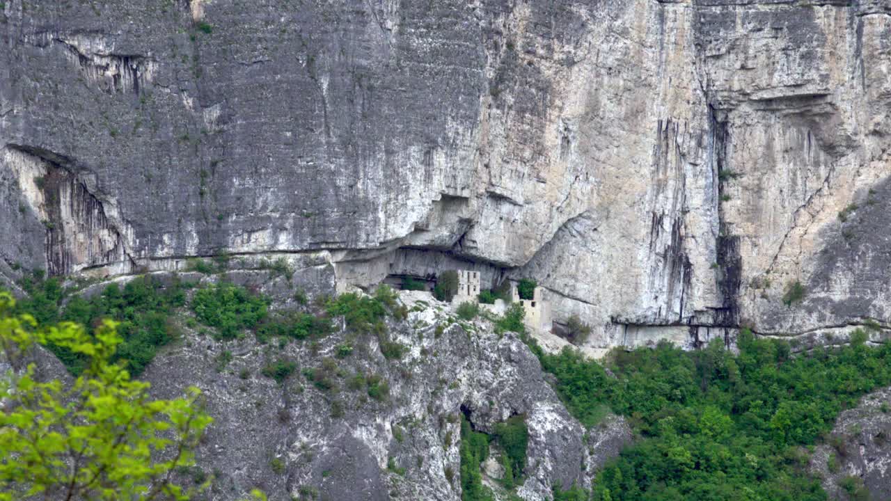 The ruins of Castel San Gottardo - St. Gothard Castle near Mezzocorona, Trentino, Italy